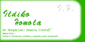 ildiko homola business card